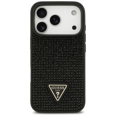 3. Etui Guess Rhinestone Triangle Logo na iPhone 17 Pro - czarne