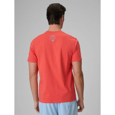 2. T-shirt regular z nadrukiem męski 4F 4FRSS26TTSHM4305-63S