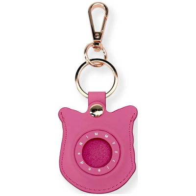 2. Etui Nimmy Glasses Cool and Cute Cat na lokalizator - różowe