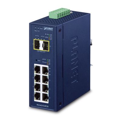 2. PLANET IP30 Industrial L2/L4 8-Port switch zarządzalny L2/L4 Gigabit Ethernet (10/100/1000) Niebieski