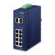 2. PLANET IP30 Industrial L2/L4 8-Port switch zarządzalny L2/L4 Gigabit Ethernet (10/100/1000) Niebieski