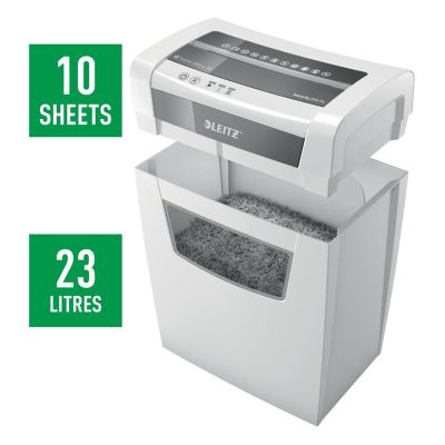 5. Leitz Niszczarka IQ Home Office P4, 10 kartek, 23 l kosz