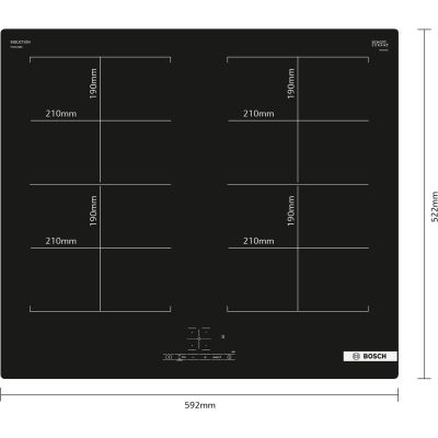 4. Płyta indukcyjna BOSCH PVQ611BB6E Serie 6 60 cm | PowerBoost | CombiZone | timer | czarny