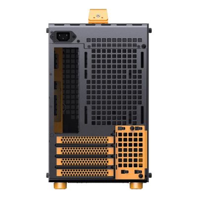 6. Obudowa komputerowa JONSPLUS MATX Handle Case Z20 - Black-Orange