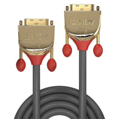 3. Lindy 36217 kabel DVI 20 m DVI-D Złoto, Szary