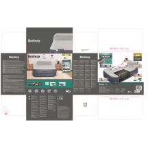 Bestway 67923 / 23 dmuchany materac Podwójny materac Szary, Biały Unisex