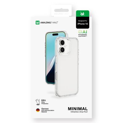 9. Etui silikonowe AMAZINGTHING Minimal Case do iPhone 16 - przezroczyste