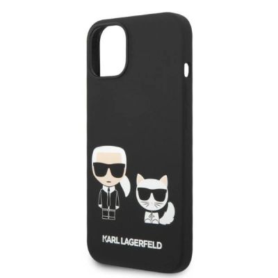 6. Etui Karl Lagerfeld Liquid Silicone Karl&Choupette MagSafe na iPhone 14 Plus - czarne