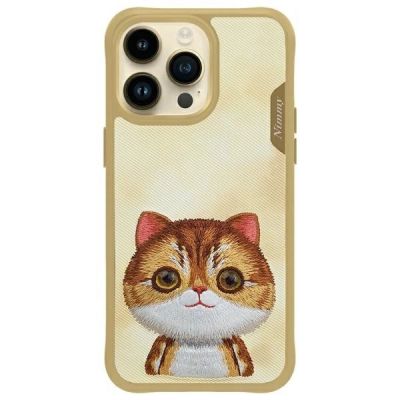 Etui Nimmy Big Eyed Pet 2.0 Cat na iPhone 15 Pro - zielone