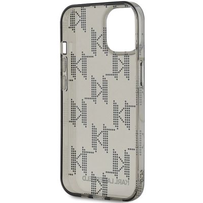 6. Etui Karl Lagerfeld IML Mono KL Pattern & Cord na iPhone 15 / 14 / 13 - czarne