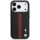 3. Etui BMW M Perforated Stripe Logo MagSafe na iPhone 17 Pro - czerwone