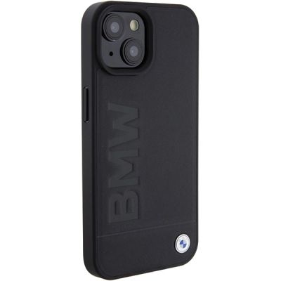 4. Etui BMW Leather Hot Stamp na iPhone 15 - czarne