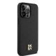 4. Etui DKNY Leather Monogram Pattern Metal Logo MagSafe na iPhone 15 Pro Max - czarne
