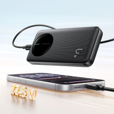 16. Powerbank Joyroom JR-PBF12 Pro 22,5W 10000mAh z wyświetlaczem cyfrowym 2x USB-A 1x USB-C - czarny