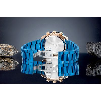 6. Zegarek Męski Giewont Chronograph Sapphire Niebiesko Miedziany GW8720-B5