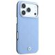 4. Etui BMW Sign Deboss Quilted Metal Logo MagSafe na iPhone 17 Pro / 18 Pro - niebieskie