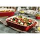 7. Zestaw 3 prostokątnych półmisków ceramicznych STAUB 40508-171-0 - czerwony