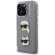 2. Etui Karl Lagerfeld FW Grained Karl & Choupette Heads Pins na iPhone 16 Pro - szare