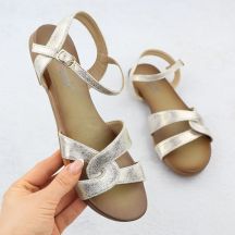 Sandały damskie złote S.Barski KV51-022