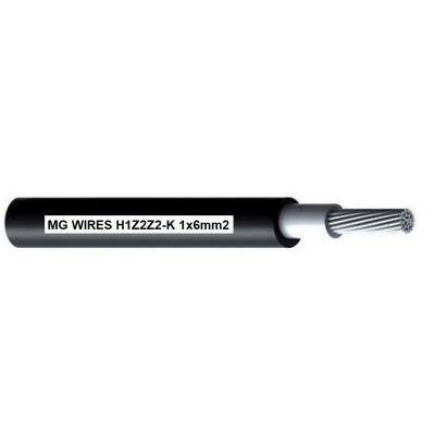 Przewód fotowoltaiczny // MG Wires // 1x6mm2, 0,6/1kV czarny H1Z2Z2-K-6mm2 BK, szpula 500m