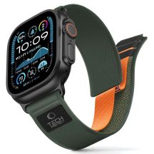 Pasek Tech-Protect Nylon Elite na Apple Watch 44 / 45 / 46 / 49 mm - zielono-pomarańczowy
