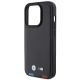 6. Etui BMW Leather Stamp Tricolor do iPhone 15 Pro - czarne