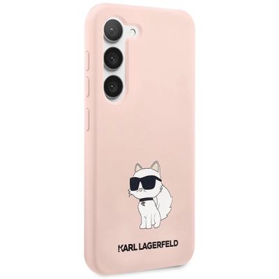 4. Etui Karl Lagerfeld Silicone Choupette na Samsung Galaxy S23 - różowe
