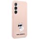 4. Etui Karl Lagerfeld Silicone Choupette na Samsung Galaxy S23 - różowe