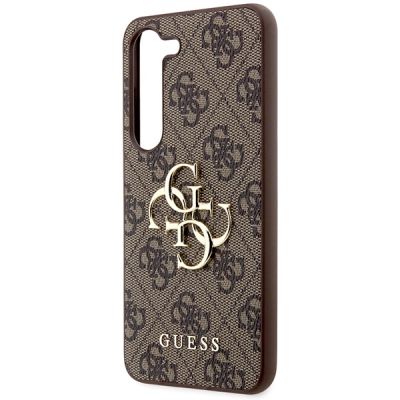6. Etui Guess 4G Big Metal Logo na Samsung Galaxy S23 - brązowe
