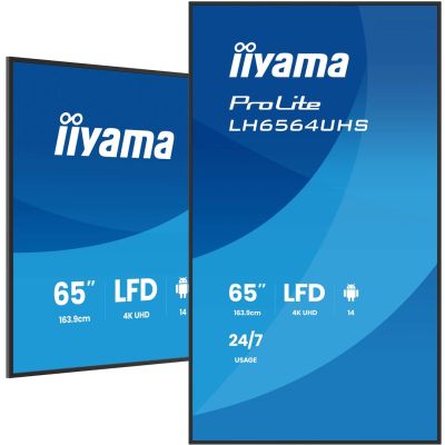 16. Płaski ekran iiyama LH6564UHS-B1AG 65 IN LCD UHD - 165.1 cm