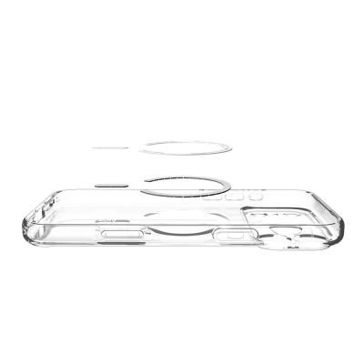 7. Etui Spigen Ultra Hybrid MagSafe na iPhone 17 Pro Max - przezroczysto-pomarańczowe