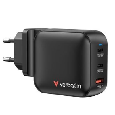 Verbatim GaN Charger 100W Uniwersalne Czarny Prąd przemienny Szybkie ładowanie Wewnętrzna