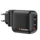 Verbatim GaN Charger 100W Uniwersalne Czarny Prąd przemienny Szybkie ładowanie Wewnętrzna