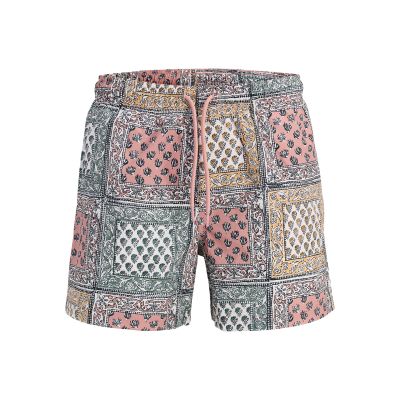 Jack&Jones męskie szorty do pływania JPSTMAUI SHELL AOP SWIM SHORTS REG 12291808 ASH ROSE