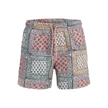 Jack&Jones męskie szorty do pływania JPSTMAUI SHELL AOP SWIM SHORTS REG 12291808 ASH ROSE