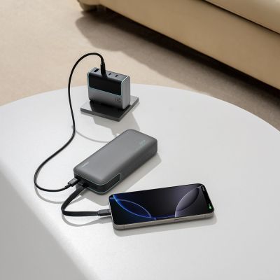 21. Powerbank Cuktech LPB200N 40W 20000mAh ze zintegrowanym kablem - szary