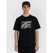 T-shirt regular z nadrukiem męski F 4FRAW25TTSHM3259-20S