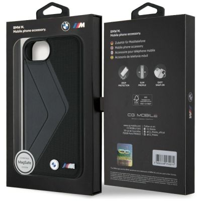 8. Etui BMW Oversized Stripes MagSafe na iPhone 16e - czarne