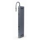 2. GEMBIRD MULTI ADAPTER USB TYPE-C 9W1 (HUB USB + HDMI + VGA + PD + CZYTNIK KART + LAN + AUDIO 3,5 MM) KOLOR SZARY
