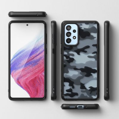 8. Ringke Fusion Matte etui pokrowiec z żelową ramką Samsung Galaxy A73 czarny