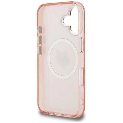 7. Etui Karl Lagerfeld IML Choupette Head Logo MagSafe na iPhone 16 - różowe