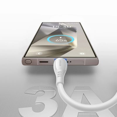 6. Kabel Joyroom S-A59 Vibrant Series 3A USB-A - USB-C 1,2m - biały