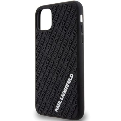 6. Etui Karl Lagerfeld 3D Rubber Multi Logo do iPhone 11 / Xr - czarne