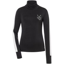 Longsleeve z półgolfem damski SUPER.NATURAL W BANDITO CAT ROLL NECK czarny