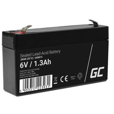 3. GREEN CELL AKUMULATOR ŻELOWY AGM13 6V 1.3AH