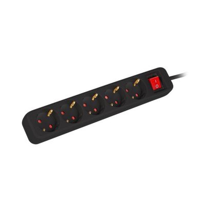 2. LANBERG LISTWA PRZEDŁUŻACZ 1.5M 5X 230V SCHUKO Z WYŁĄCZNIKIEM KABEL WYKONANY Z PEŁNEJ MIEDZI CZARNA