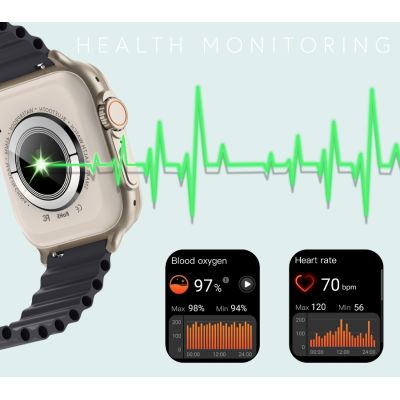 8. Smartwatch Męski RUBICON RNCF17 Tytan/Black SMARUB268