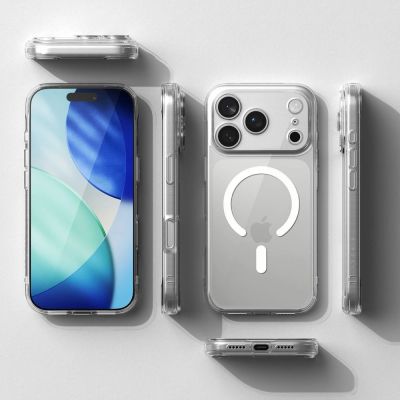 5. Etui Ringke Fusion Magnetic MagSafe na iPhone 17 Pro Max - przezroczyste