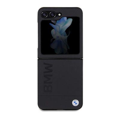 2. Etui BMW Leather Hot Stamp na Samsung Galaxy Z Flip 5 - czarne
