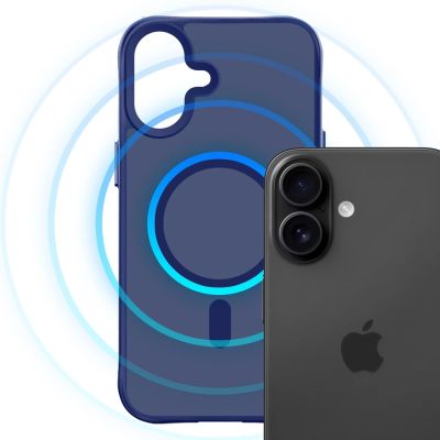 6. Etui 3mk Smoke MagCase na iPhone 16 - niebieskie-półprzezroczyste